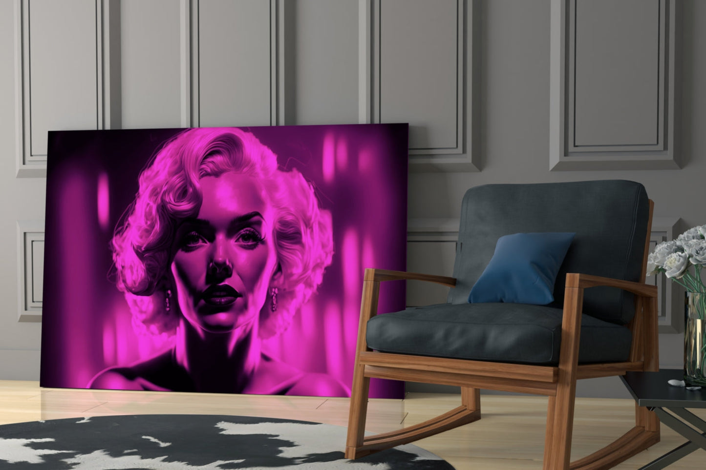 Marilyn Monroe Glass Wall Art  || Designer Collection