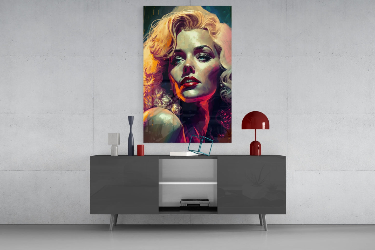 Marilyn Monroe Glass Wall Art  || Designer Collection