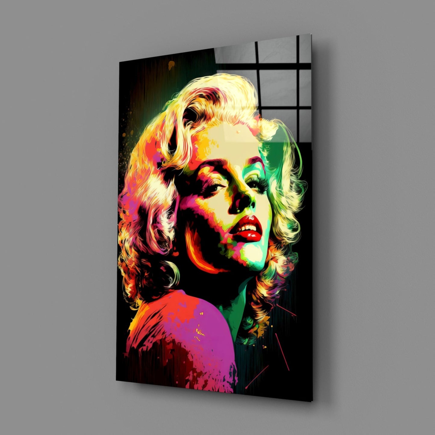 Marilyn Monroe Glass Wall Art  || Designer Collection