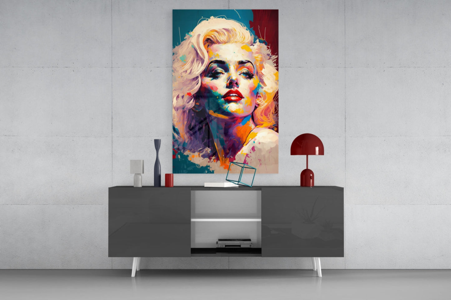 Marilyn Monroe Glass Wall Art  || Designer Collection