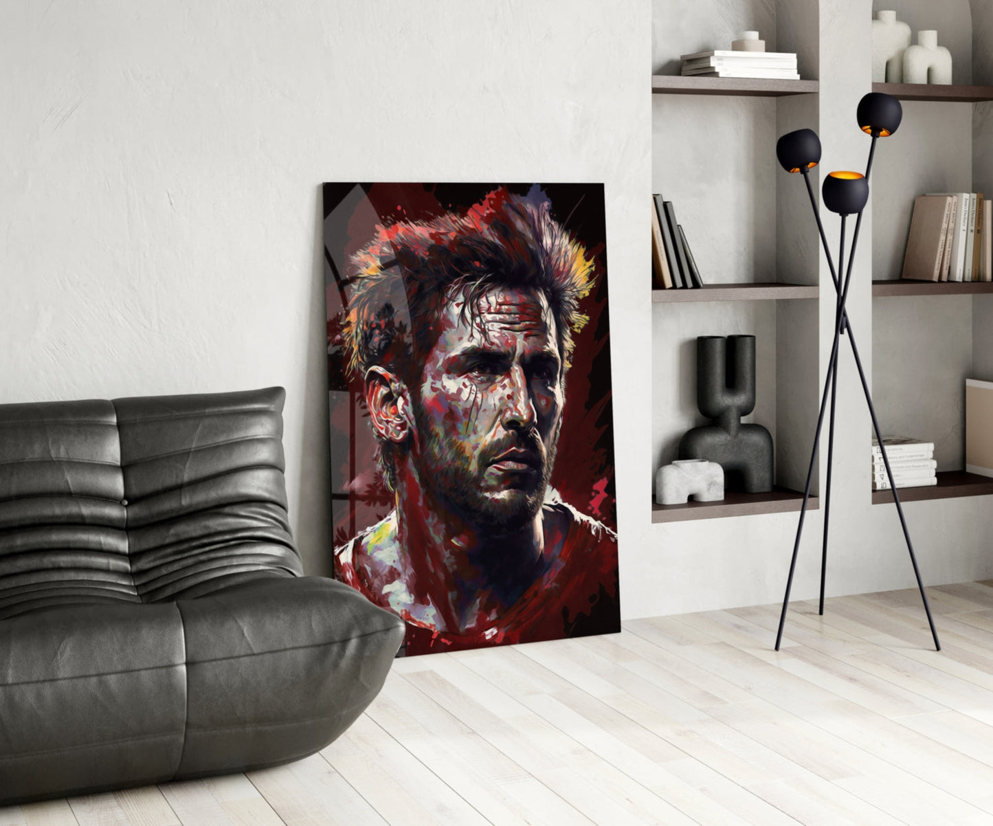 Messi Glass Wall Art  || Designer Collection