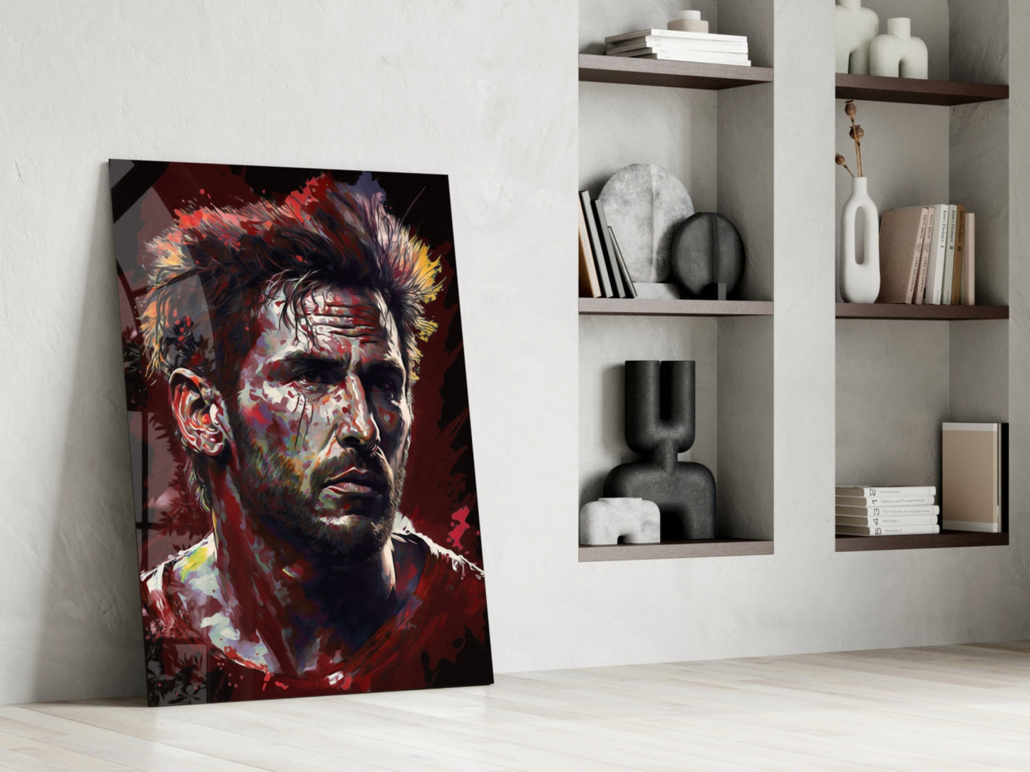 Messi Glass Wall Art  || Designer Collection