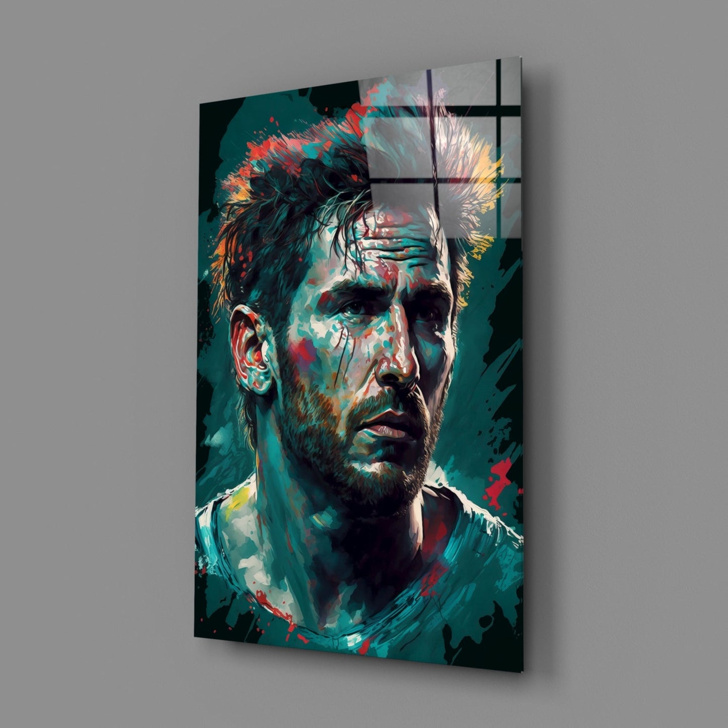 Messi Glass Wall Art  || Designer Collection