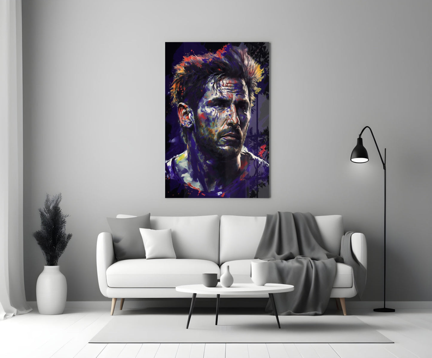 Messi Glass Wall Art  || Designer Collection