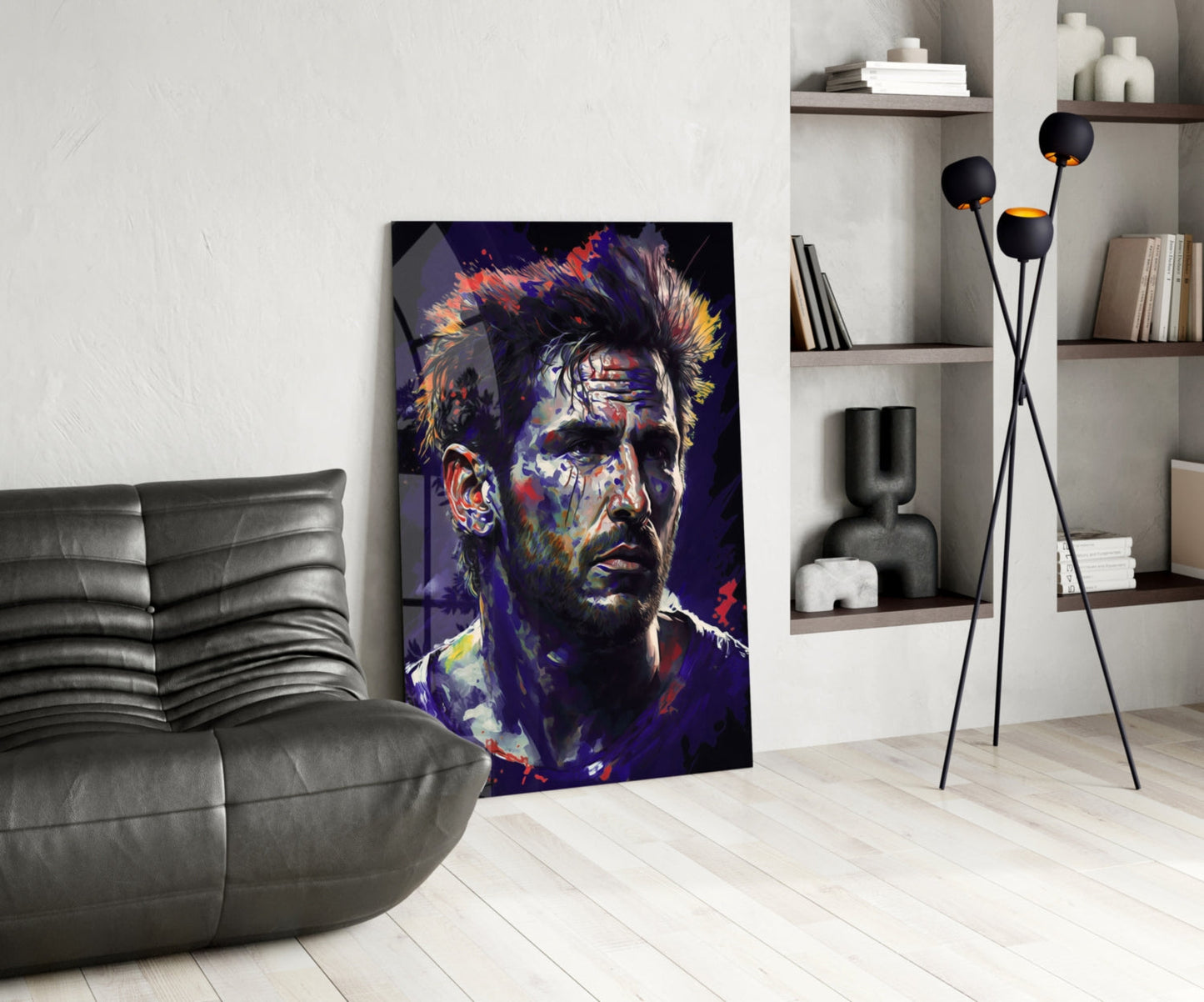 Messi Glass Wall Art  || Designer Collection