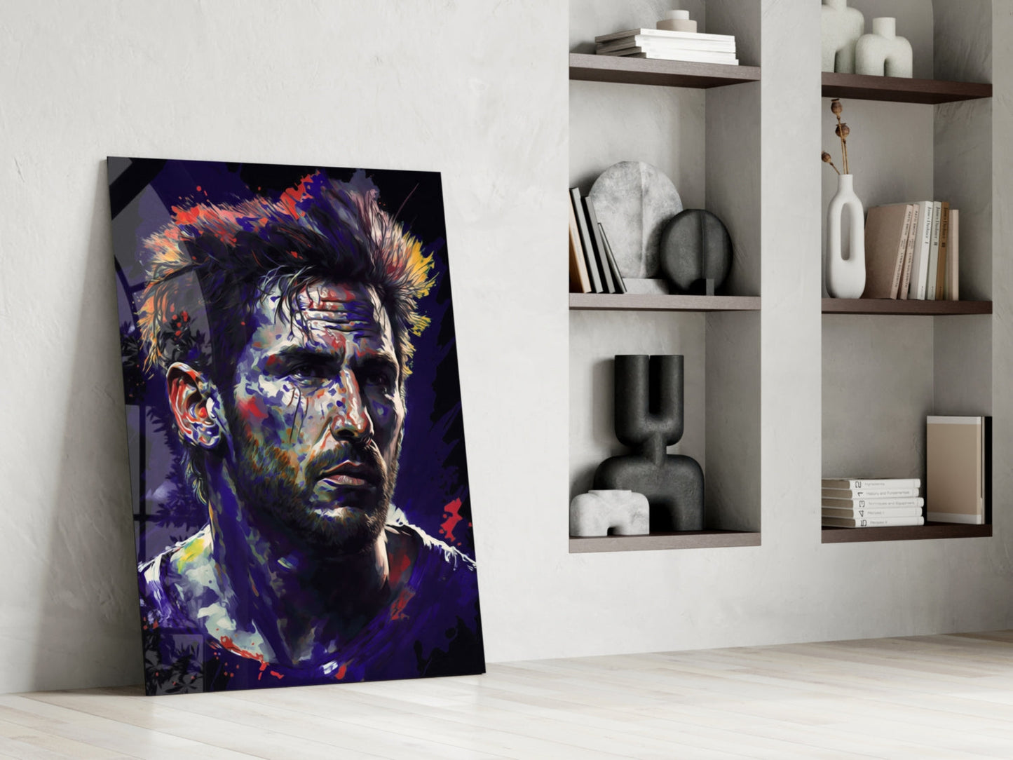 Messi Glass Wall Art  || Designer Collection