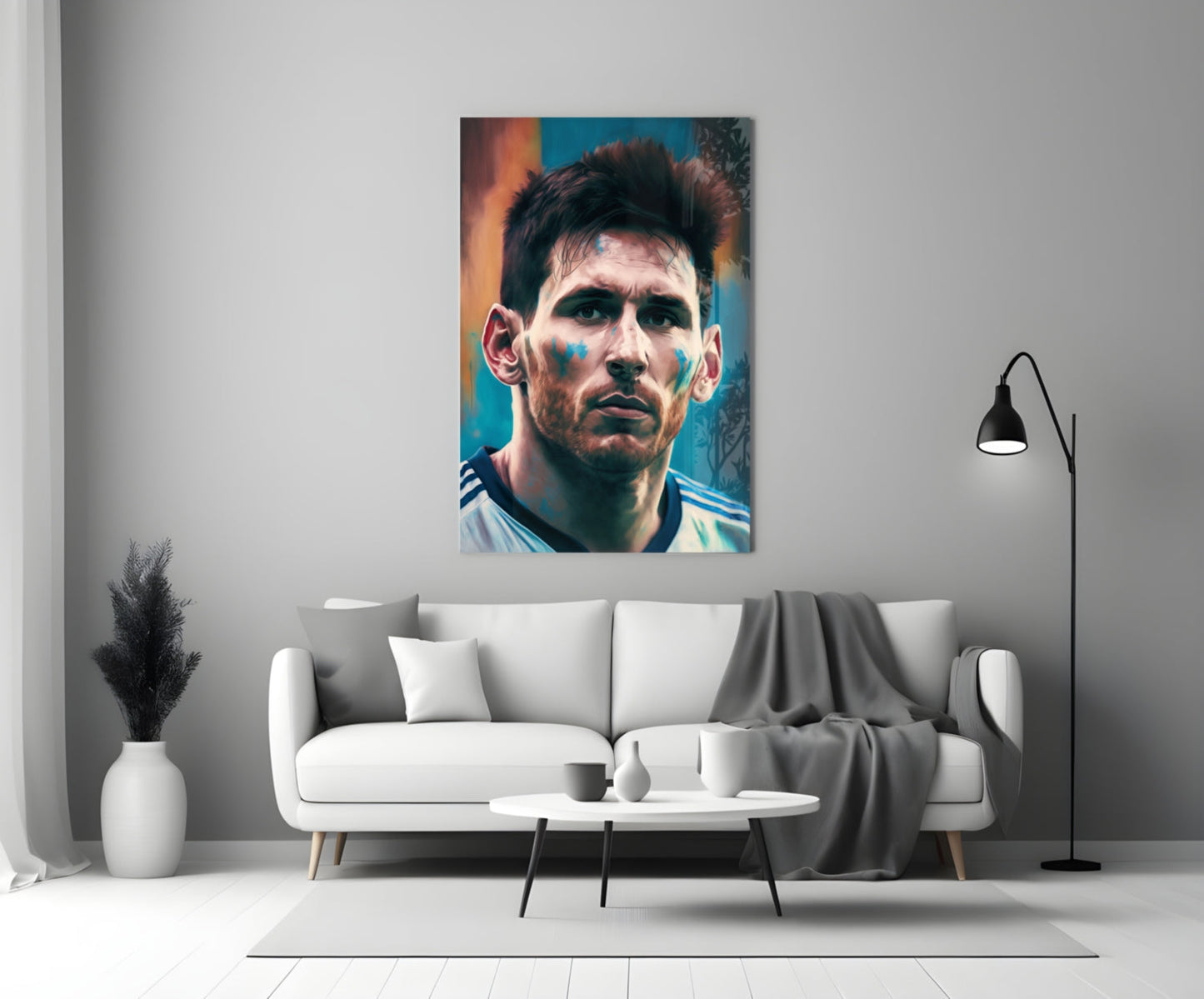 Messi Glass Wall Art  || Designer Collection