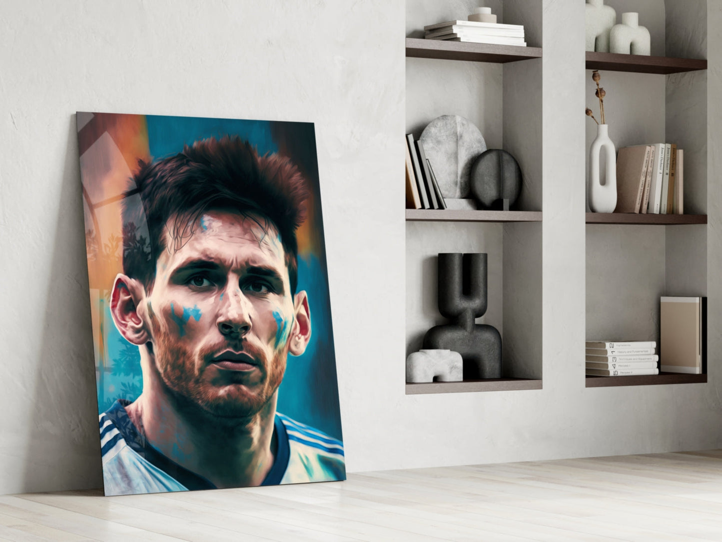 Messi Glass Wall Art  || Designer Collection