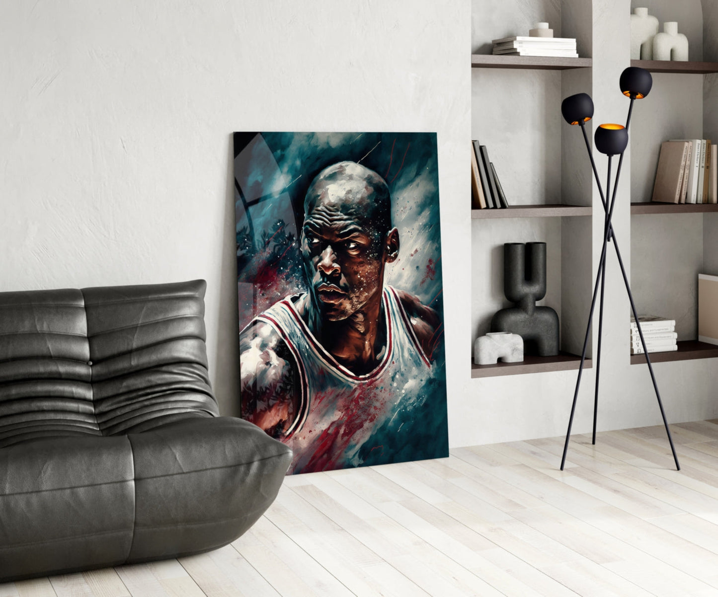 Michael Jordan Glass Wall Art  || Designer Collection