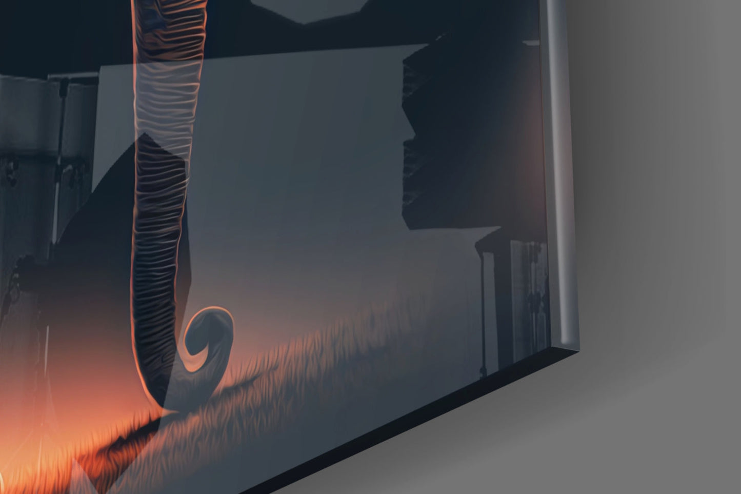 Glory of an Elephant Glass Wall Art  || Designer Collection