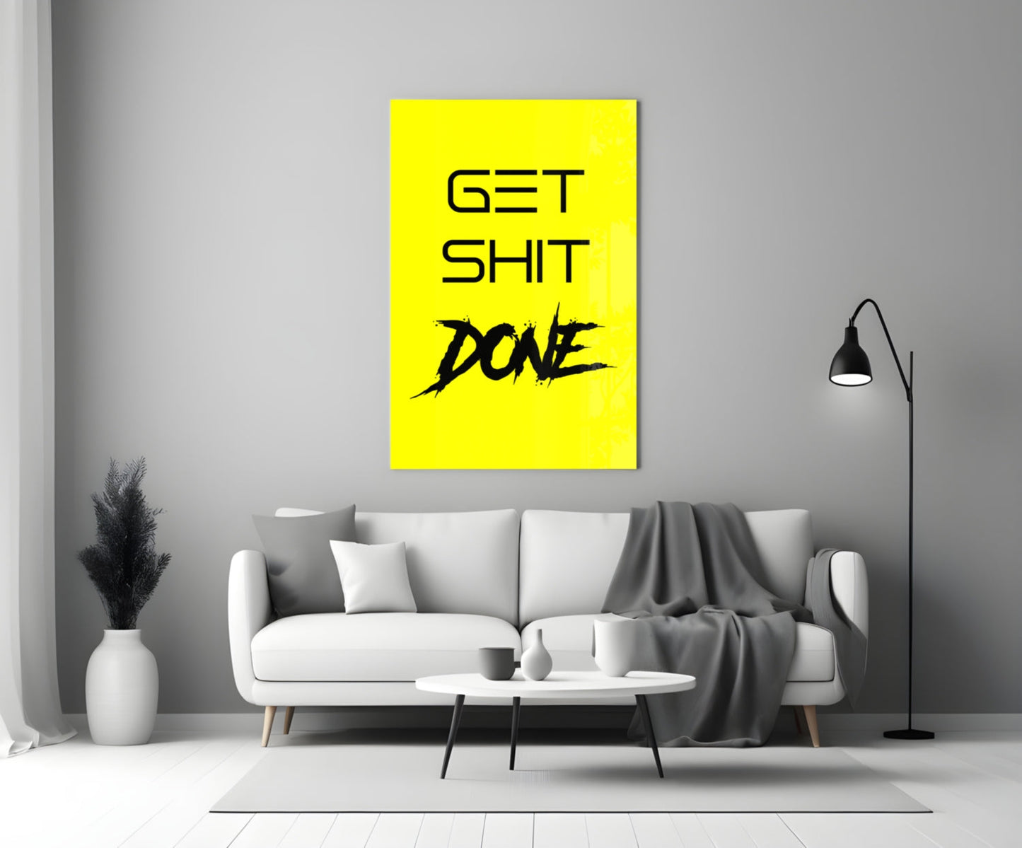 Get Shit Done Glass Wall Art  || Designer Collection