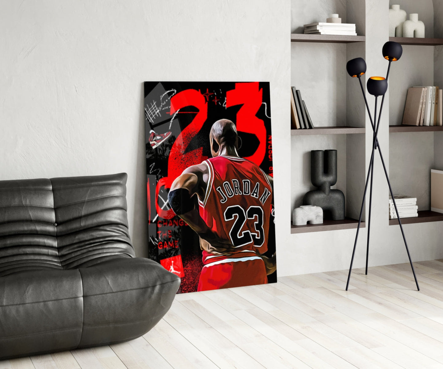 Micheal Jordan Glass Wall Art || Designer Collection