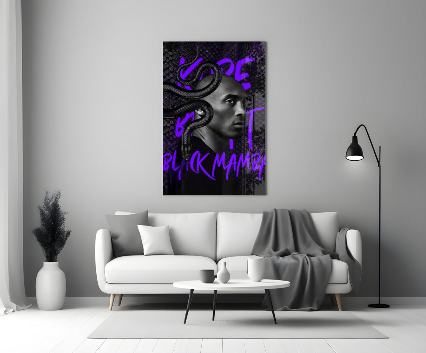 Kobe Bryant, Black Mamba Glass Wall Art || Designer Collection