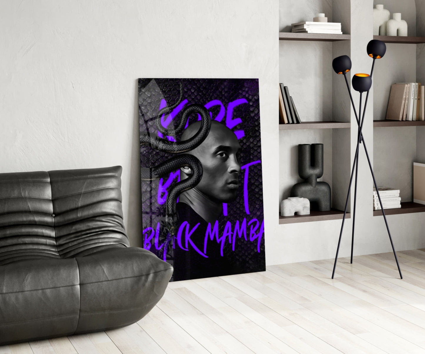 Kobe Bryant, Black Mamba Glass Wall Art || Designer Collection