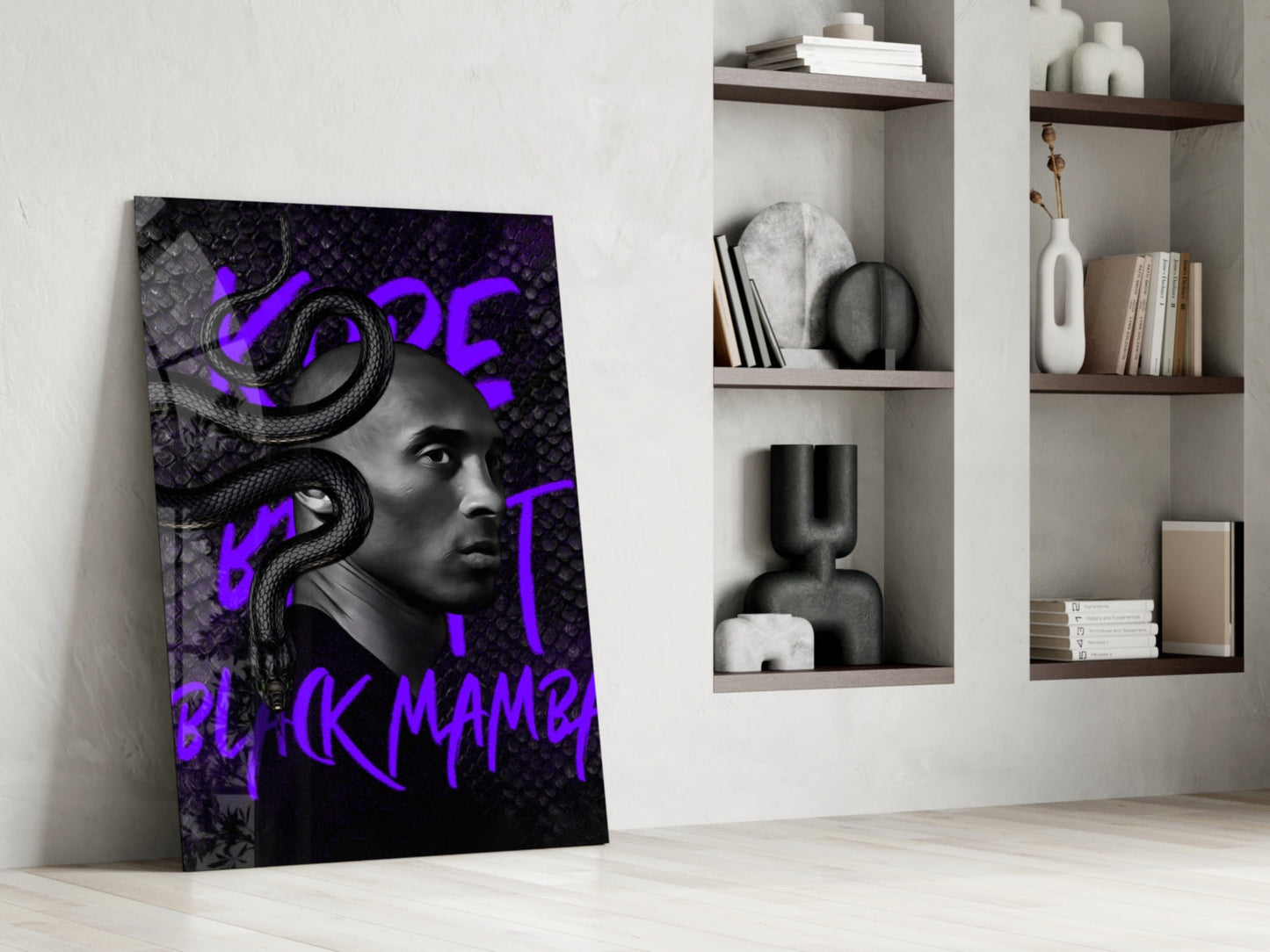 Kobe Bryant, Black Mamba Glass Wall Art || Designer Collection