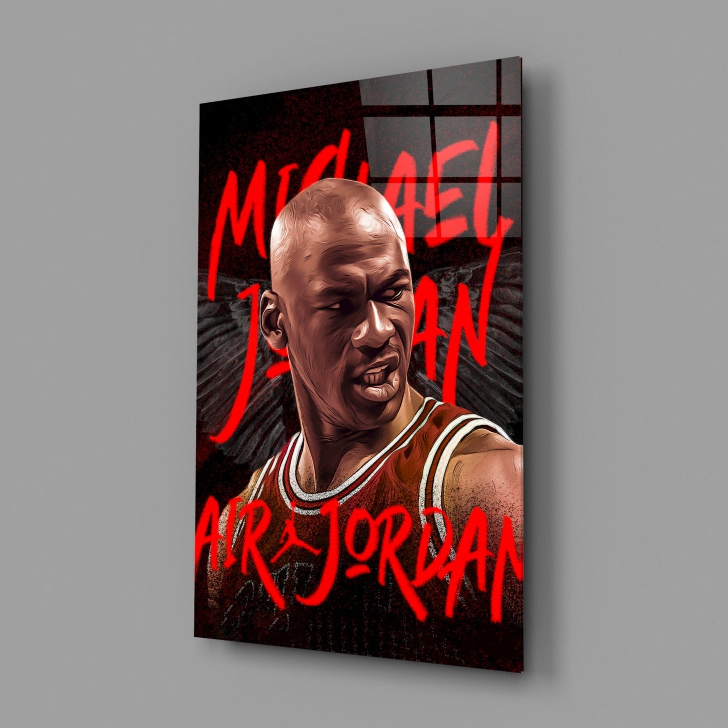 Micheal Jordan, Air Jordan Glass Wall Art || Designer Collection-1