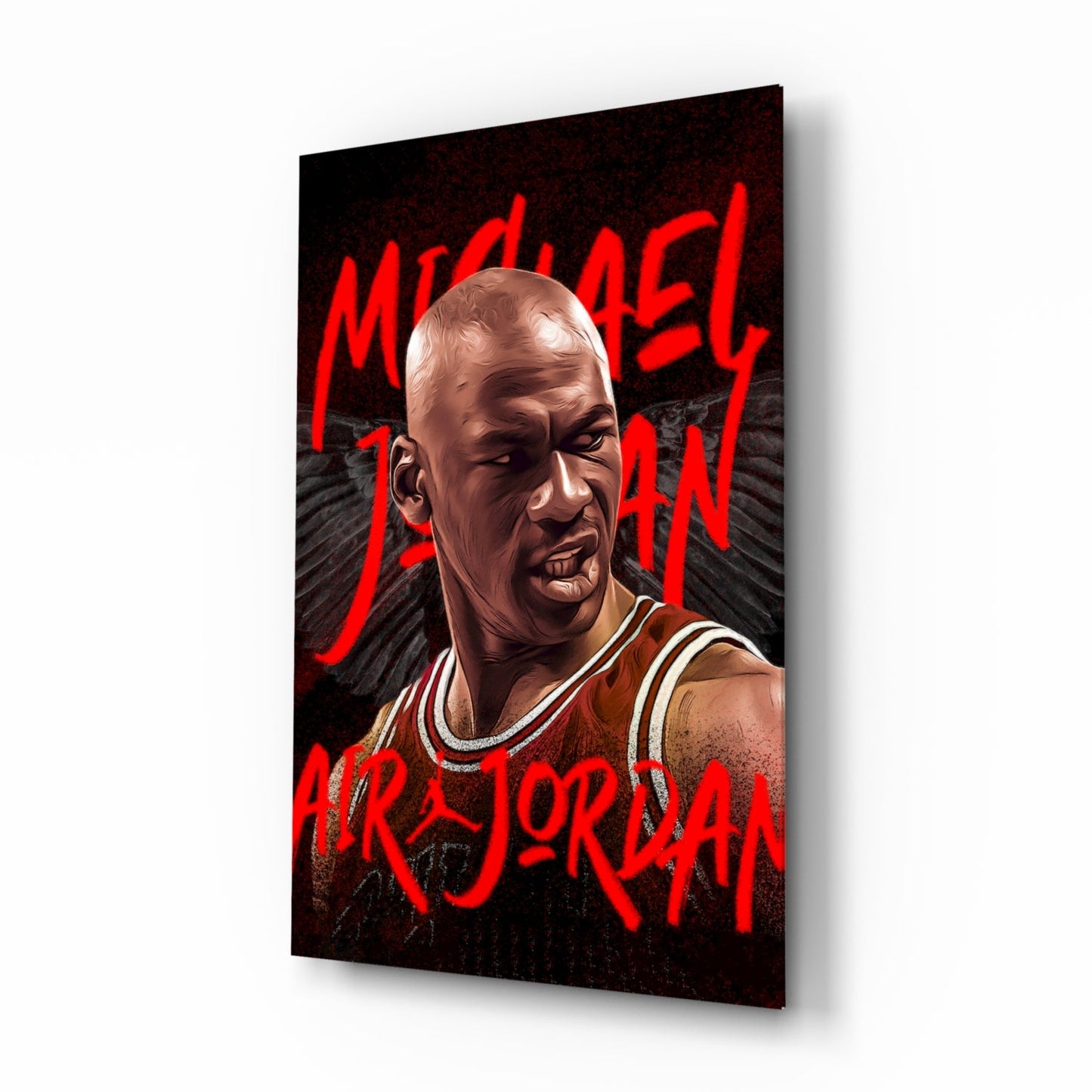 Micheal Jordan, Air Jordan Glass Wall Art || Designer Collection-0