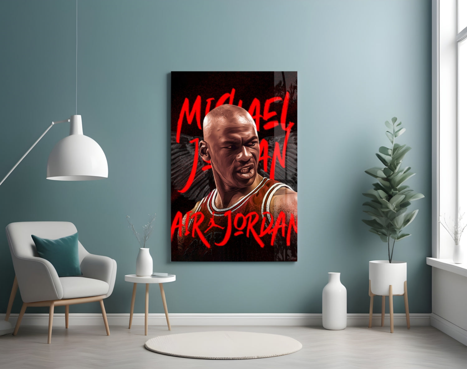 Micheal Jordan, Air Jordan Glass Wall Art || Designer Collection-3