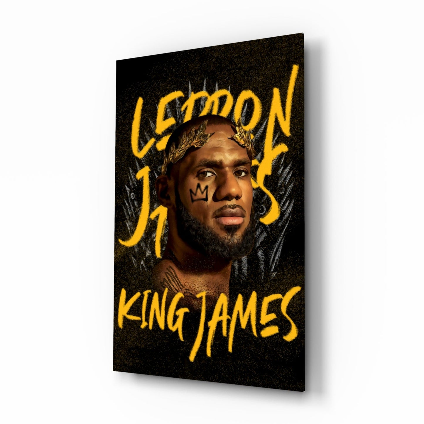 Lebron James, King Glass Wall Art || Designer Collection