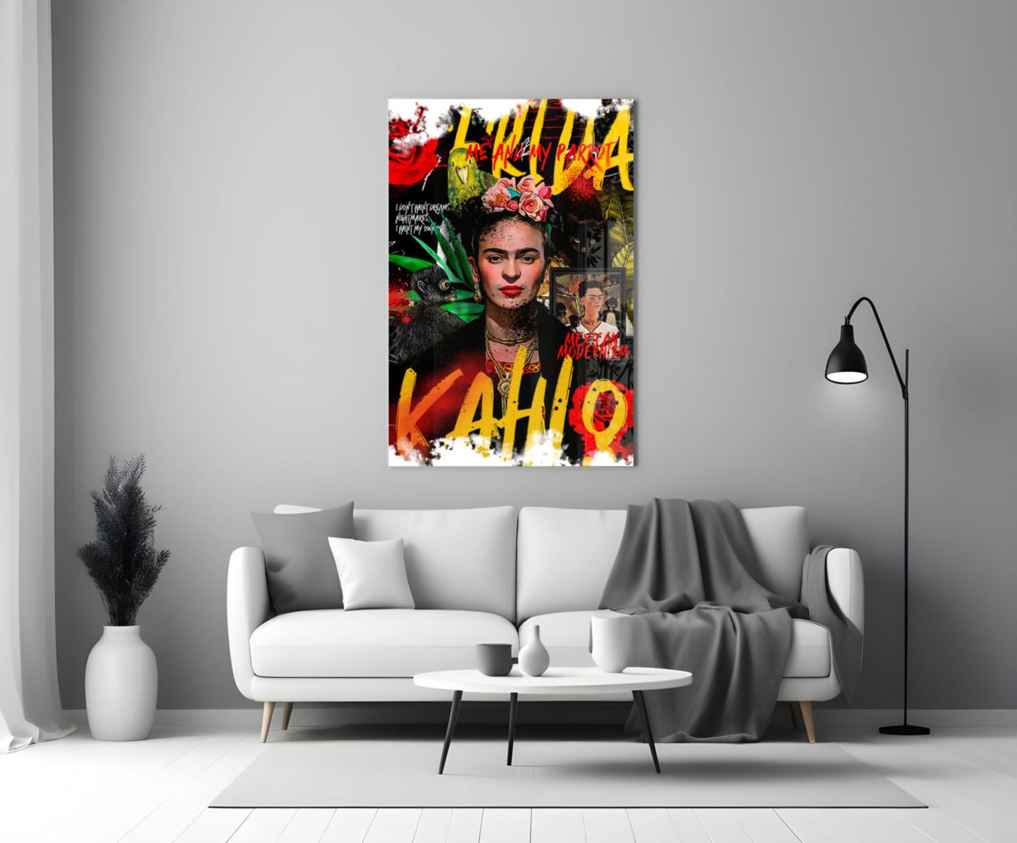 Frida Kahlo Glass Wall Art || Designer Collection