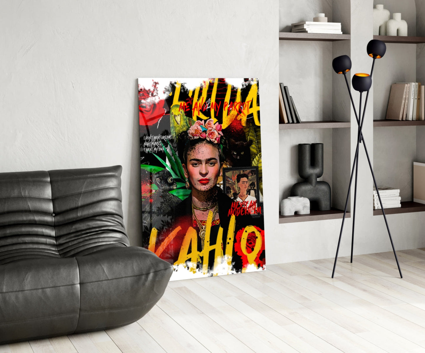 Frida Kahlo Glass Wall Art || Designer Collection