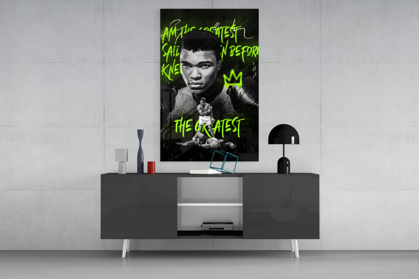 Muhammad Ali , The Greatest Glass Wall Art || Designer Collection