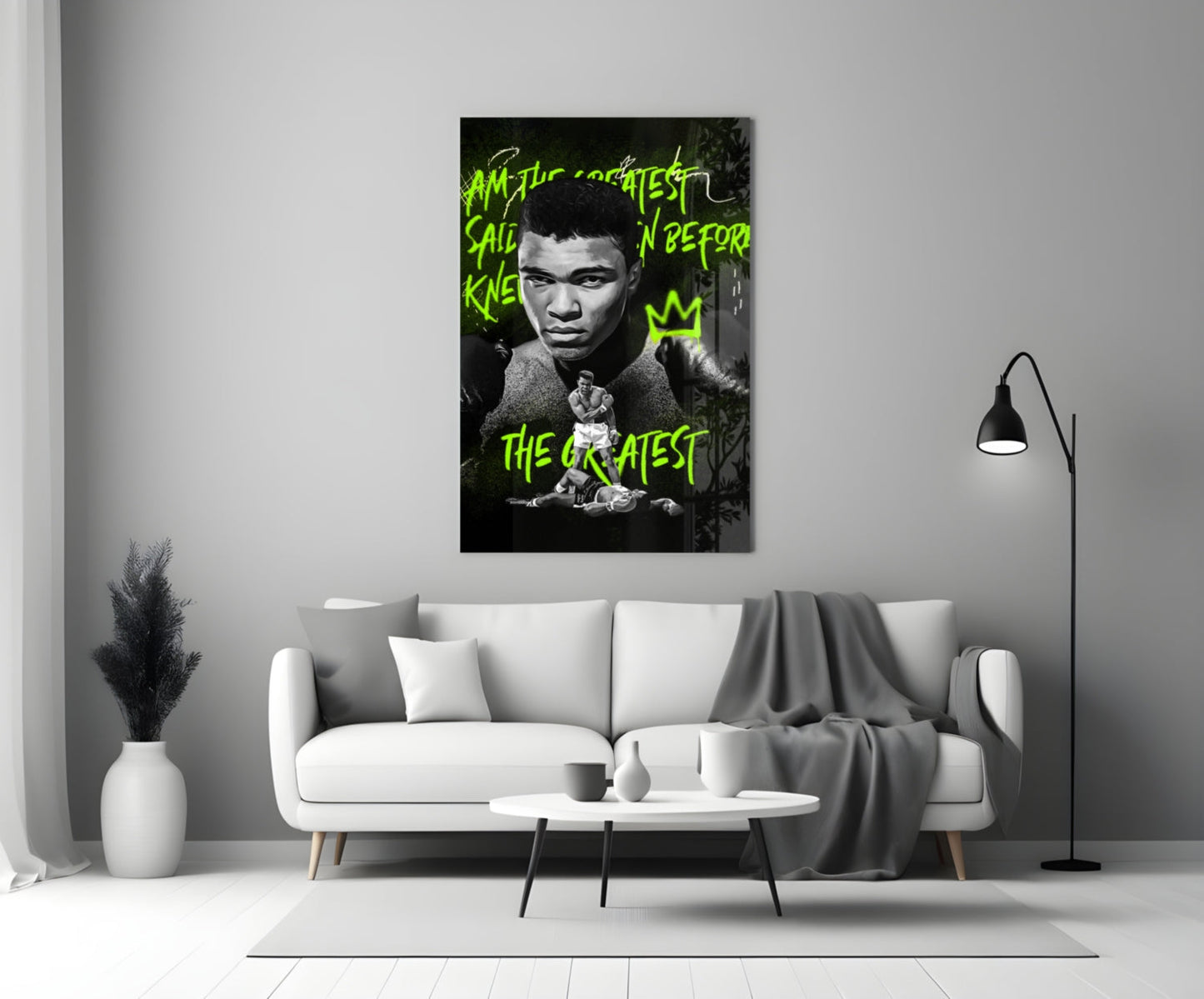 Muhammad Ali , The Greatest Glass Wall Art || Designer Collection