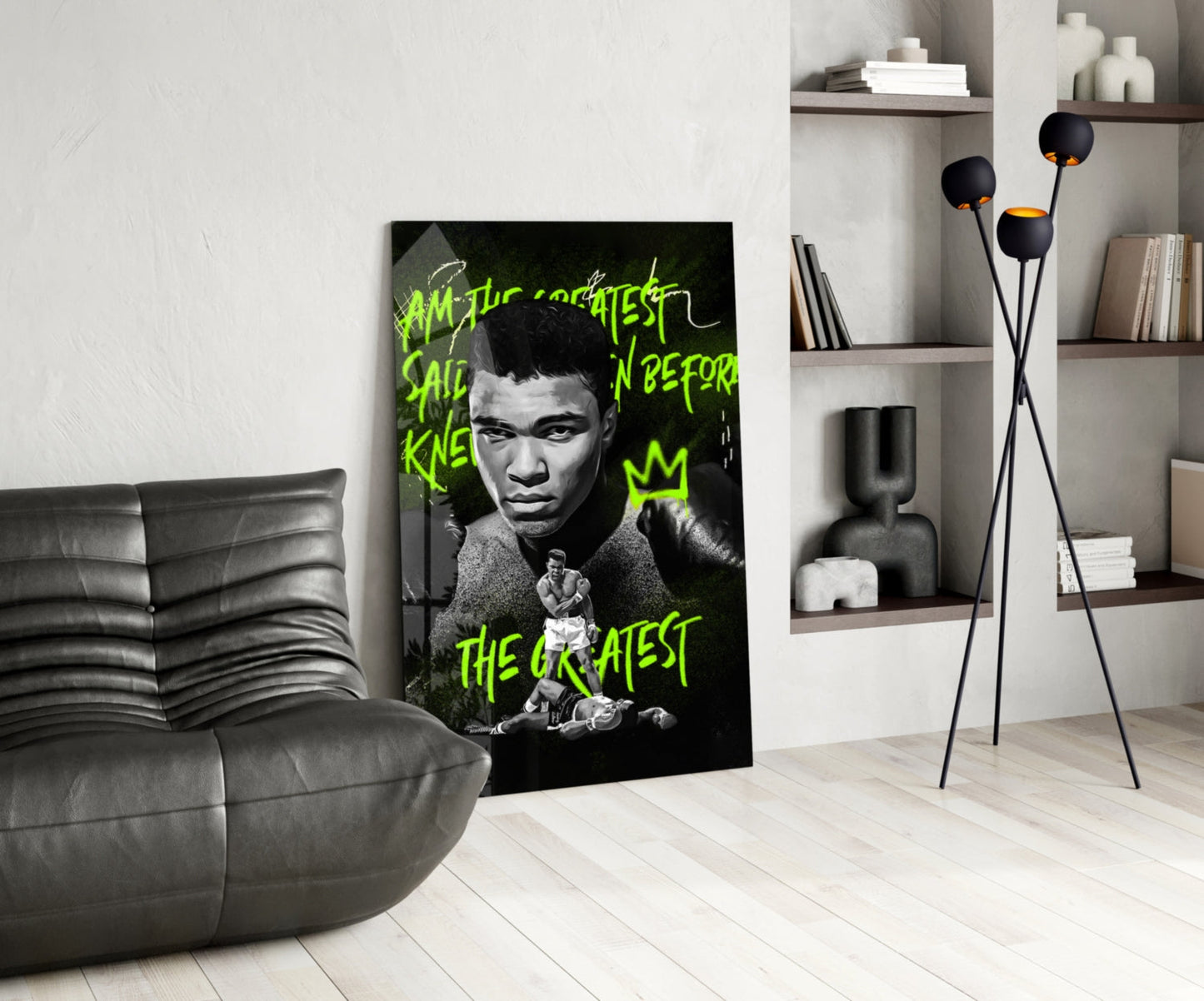 Muhammad Ali , The Greatest Glass Wall Art || Designer Collection