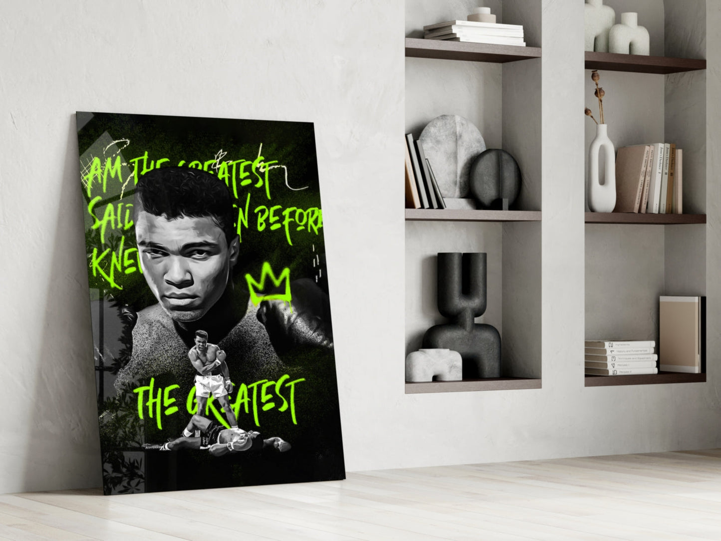 Muhammad Ali , The Greatest Glass Wall Art || Designer Collection
