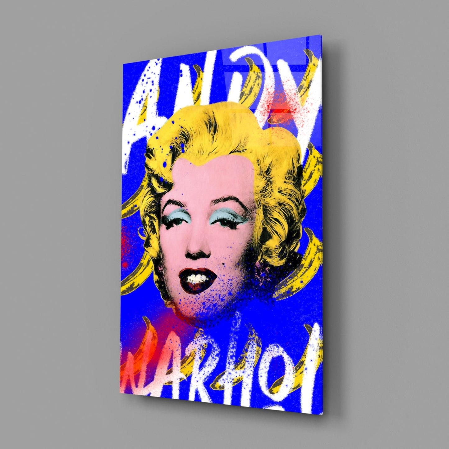 Andy Warhol and Marilyn Monroe Glass Wall Art || Designer Collection
