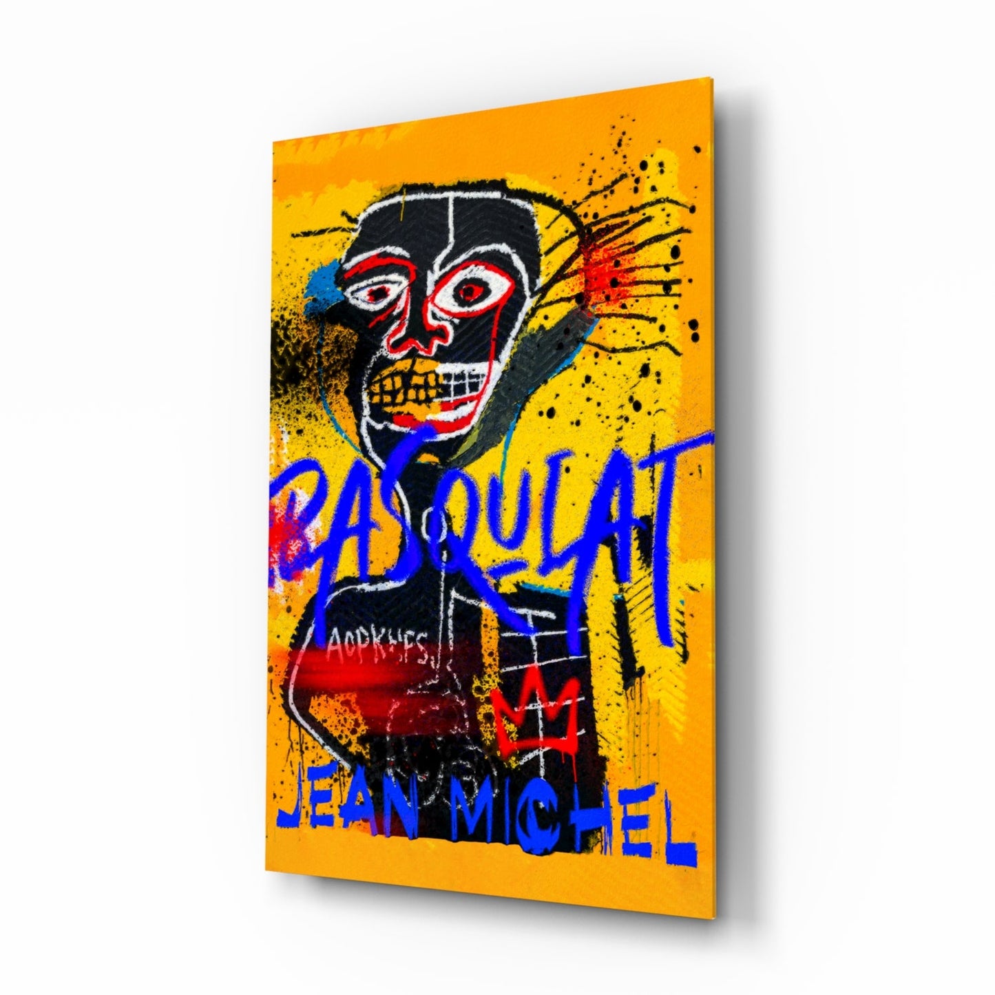 Style of Jean-Michel Basquiat Glass Wall Art || Designer Collection