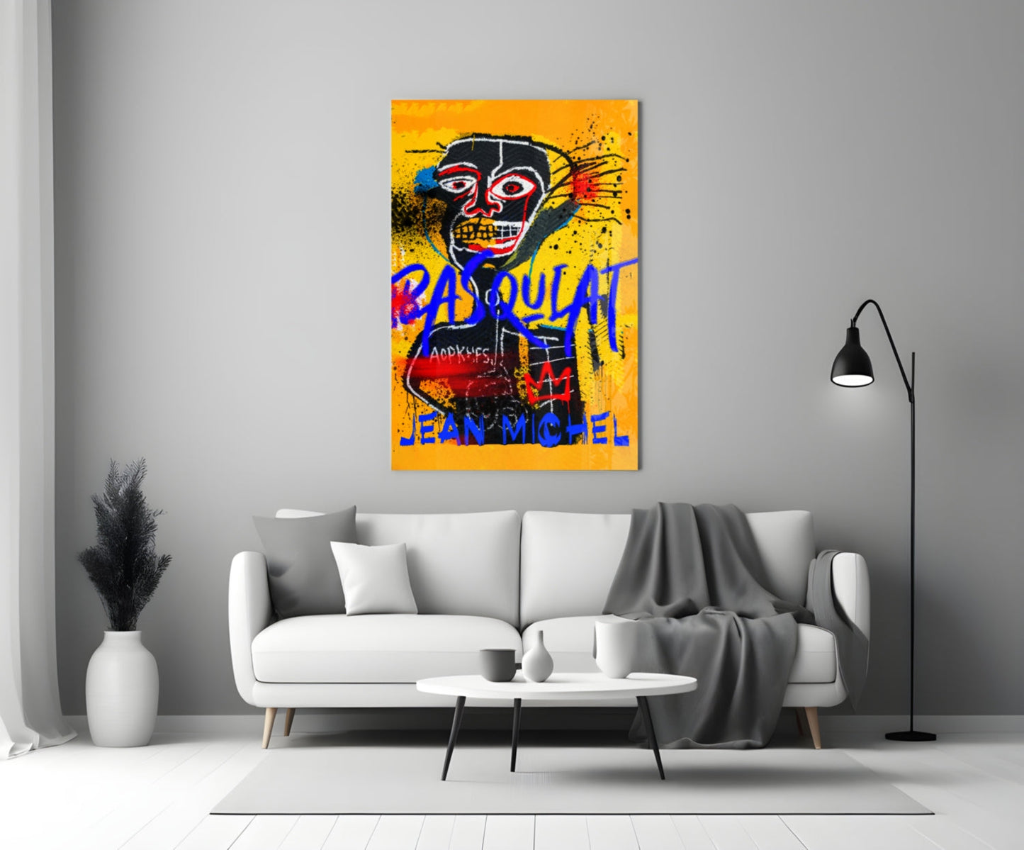 Style of Jean-Michel Basquiat Glass Wall Art || Designer Collection