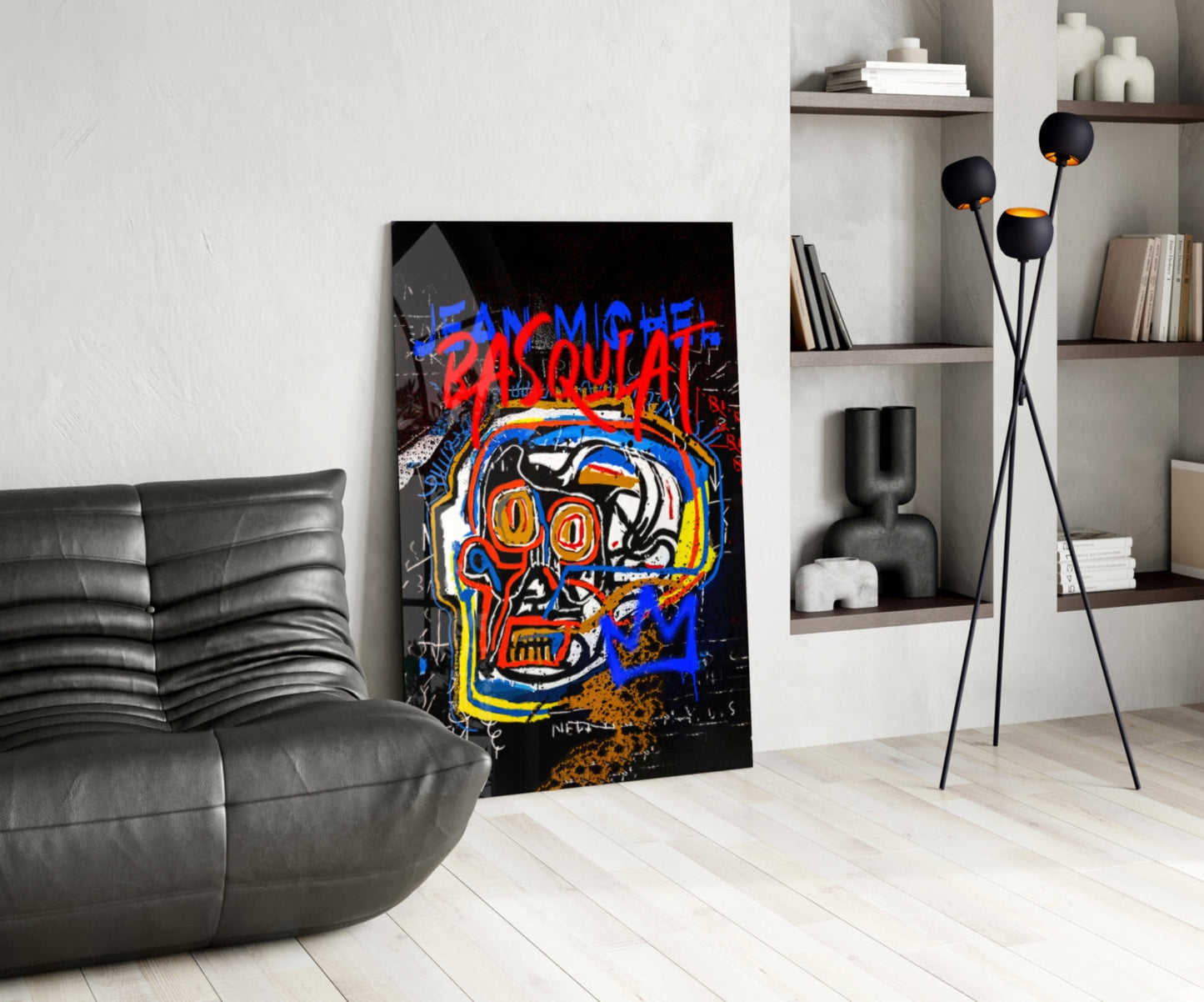 Style of Jean-Michel Basquiat Glass Wall Art || Designer Collection