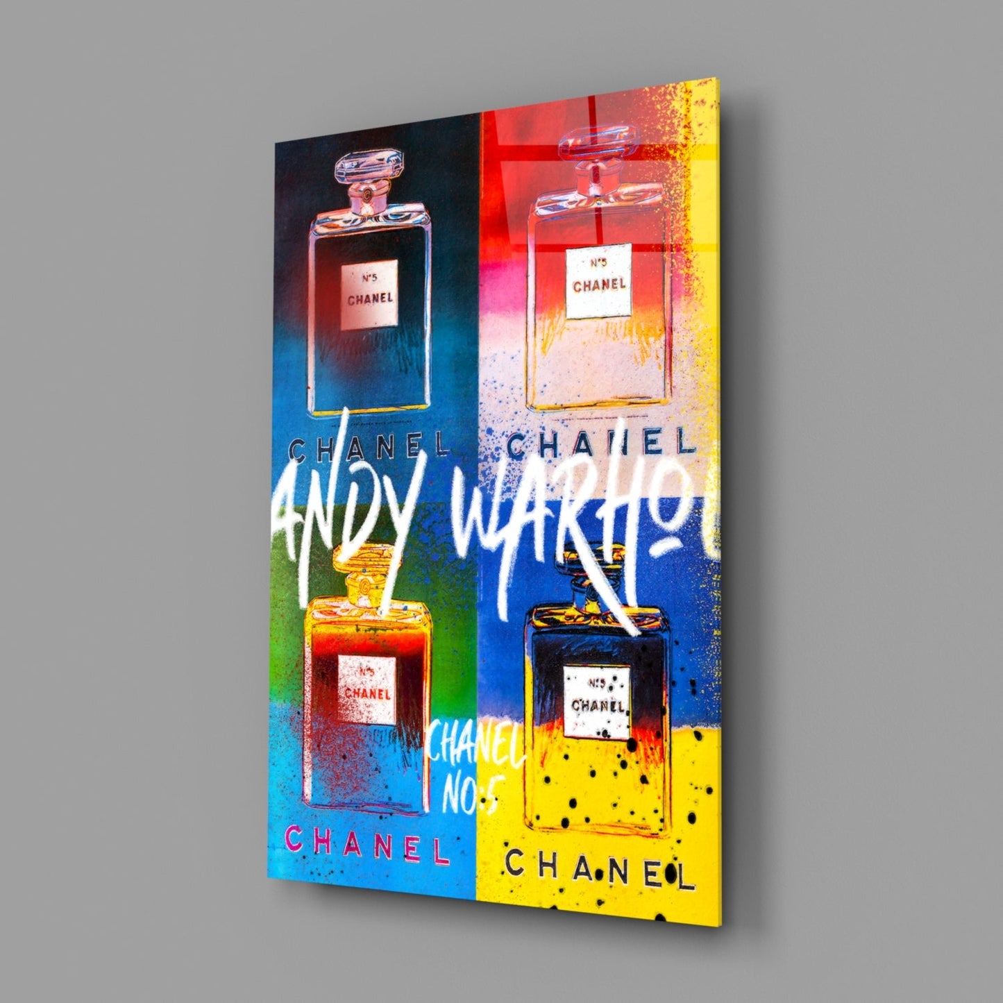 Andy Warhol and Chanel Glass Wall Art || Designer Collection-1