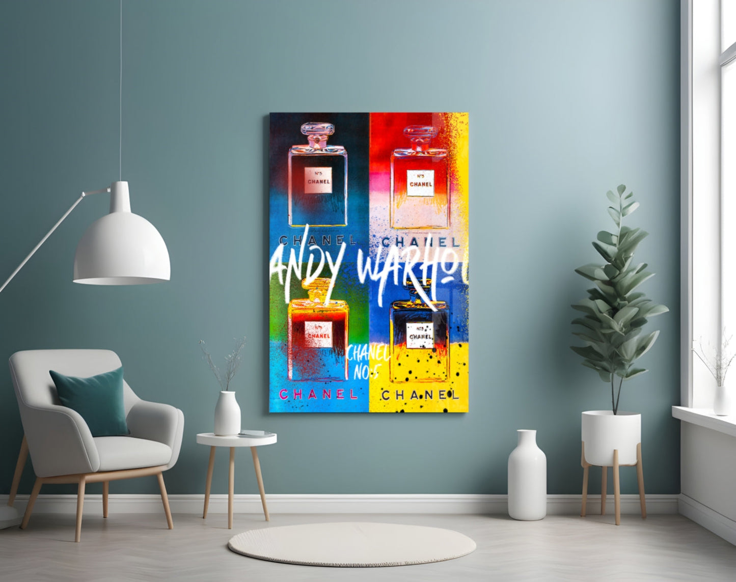Andy Warhol and Chanel Glass Wall Art || Designer Collection-3