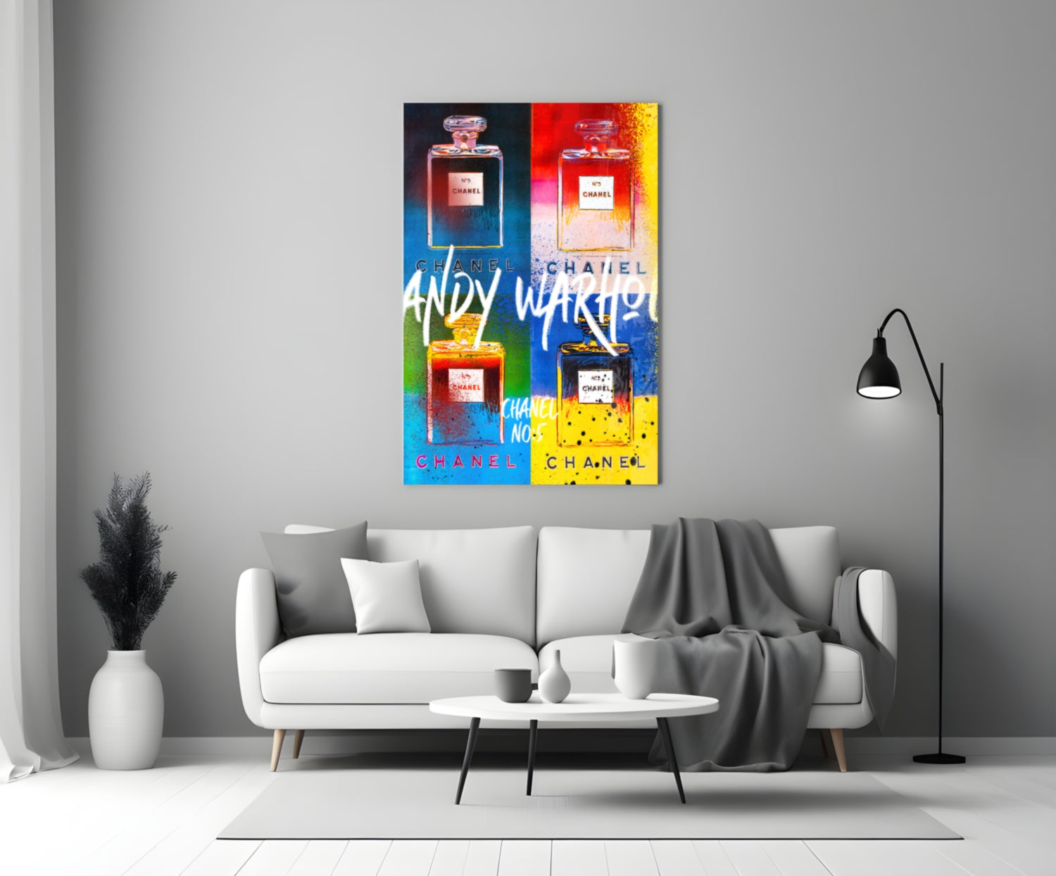 Andy Warhol and Chanel Glass Wall Art || Designer Collection-2