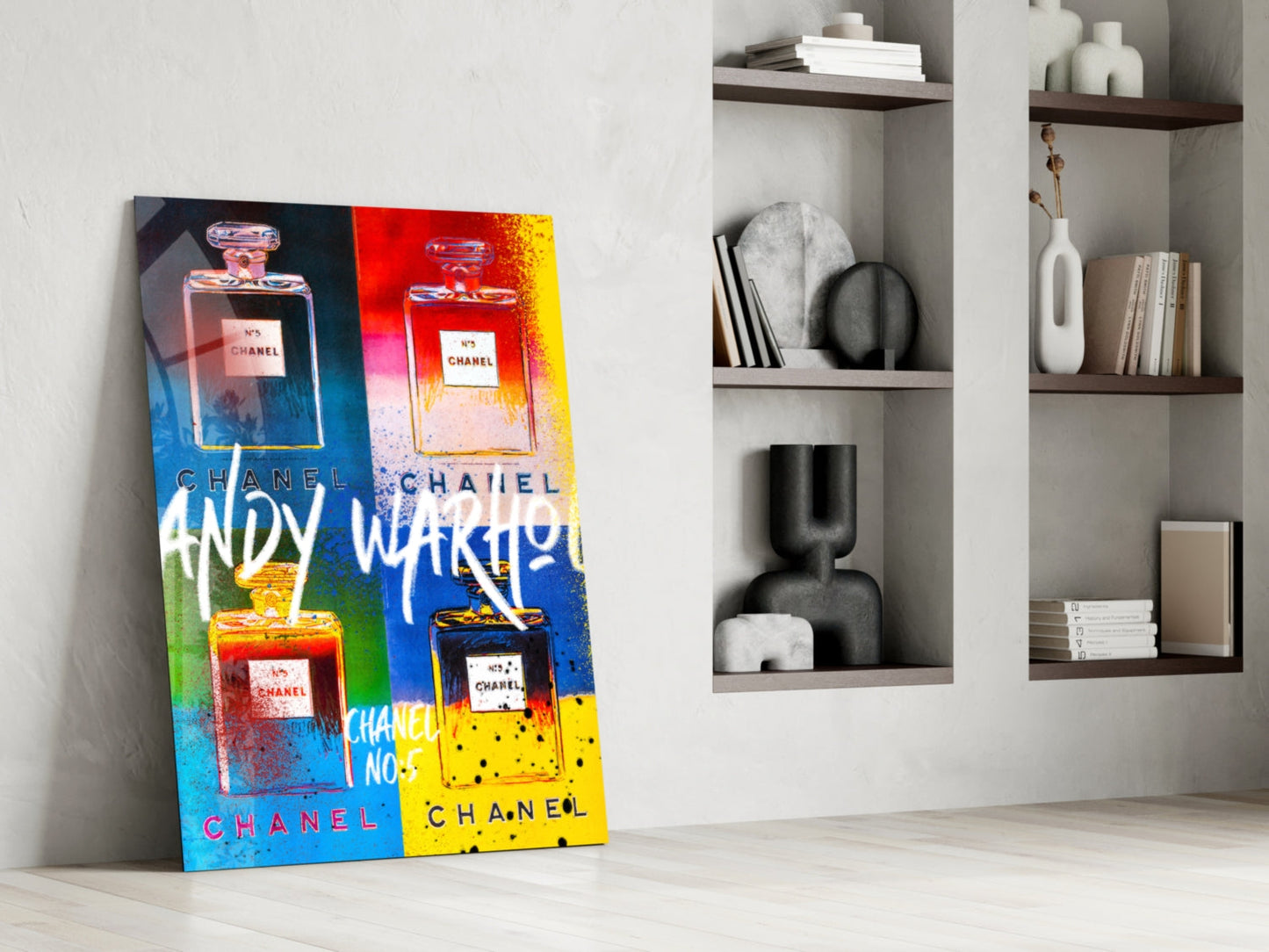 Andy Warhol and Chanel Glass Wall Art || Designer Collection