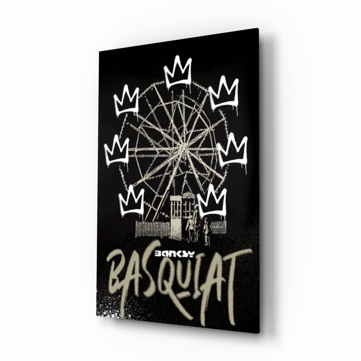 Banksy Basquiat Glass Wall Art || Designer Collection