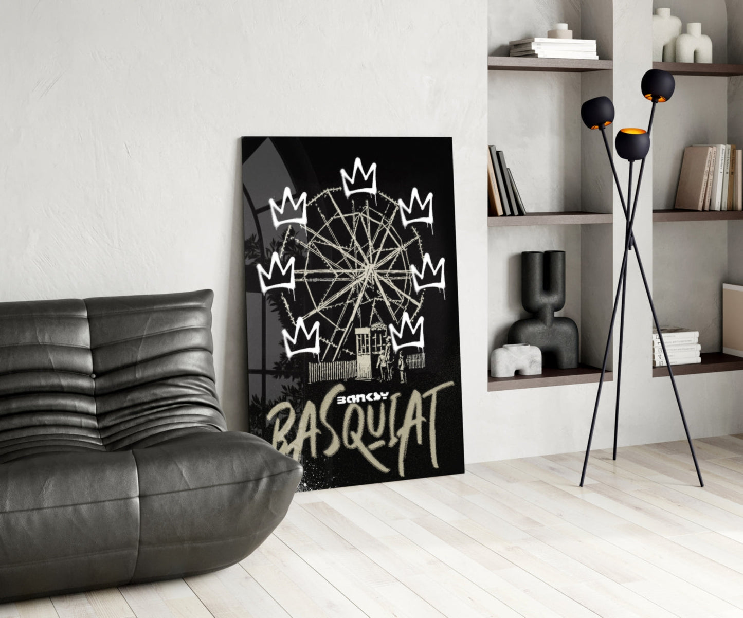 Banksy Basquiat Glass Wall Art || Designer Collection
