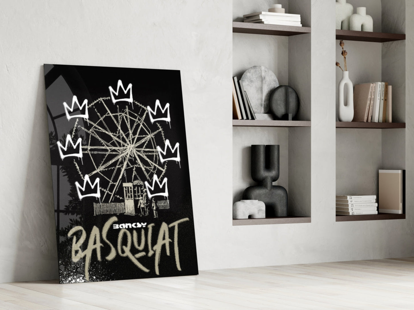 Banksy Basquiat Glass Wall Art || Designer Collection