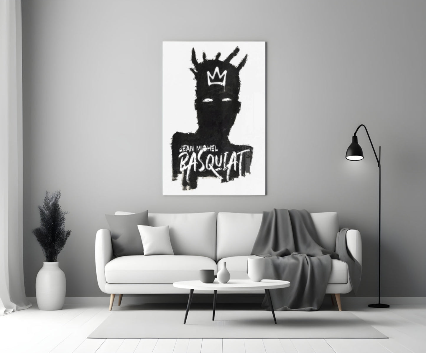 Style of Jean-Michel Basquiat Glass Wall Art || Designer Collection