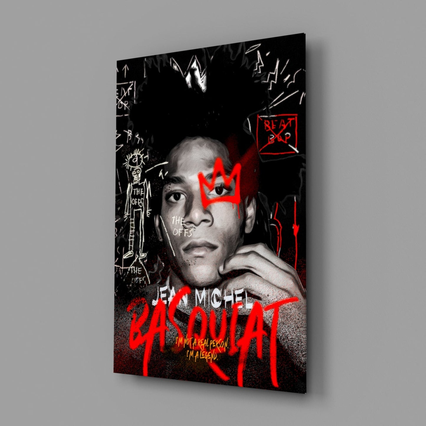 Jean-Michel Basquiat Glass Wall Art || Designer Collection