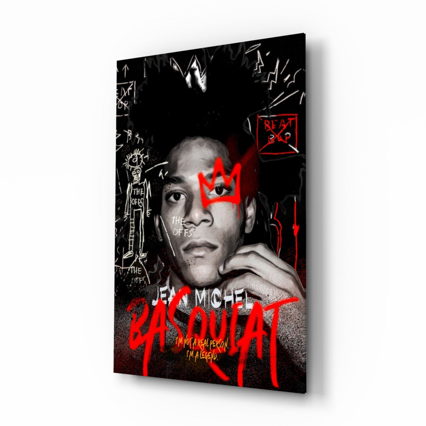 Jean-Michel Basquiat Glass Wall Art || Designer Collection