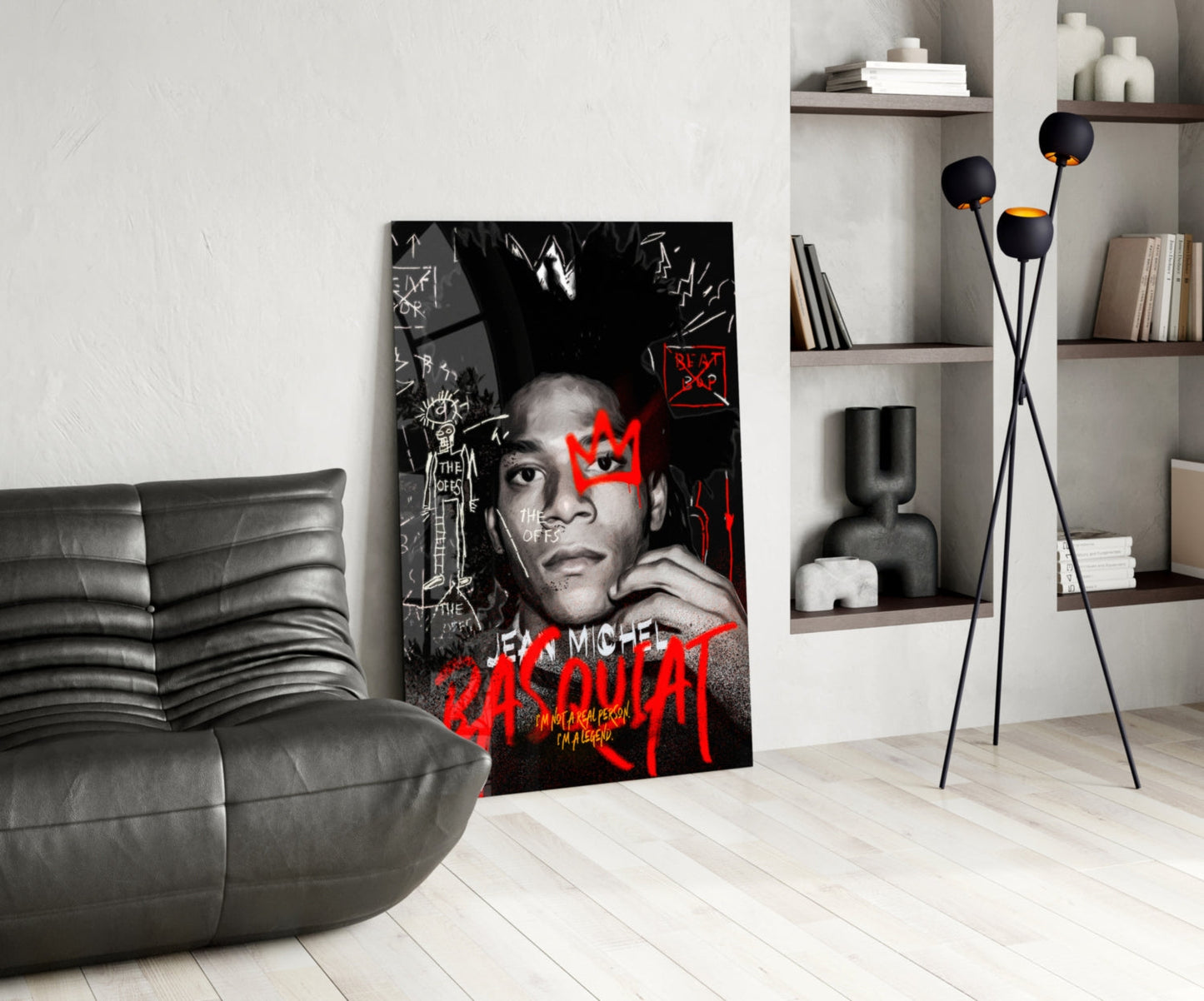 Jean-Michel Basquiat Glass Wall Art || Designer Collection