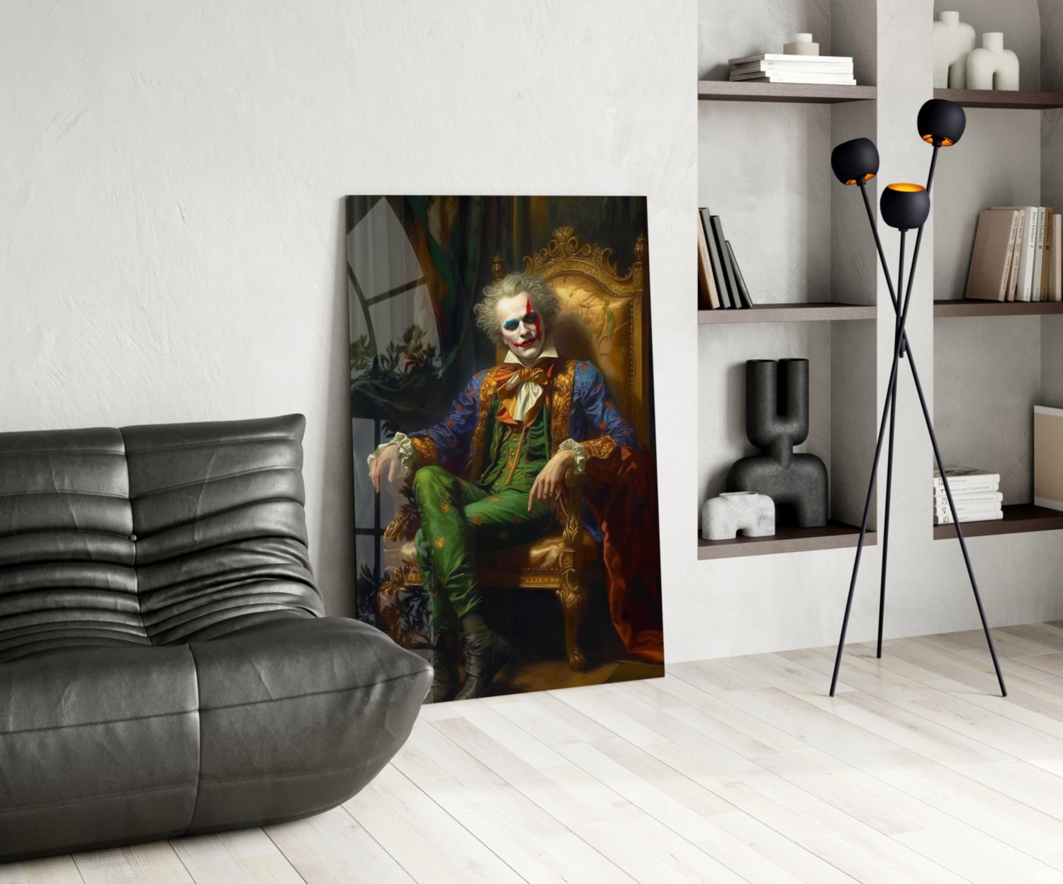 Clown and the Throne Glass Wall Art || Designer's Collection-4