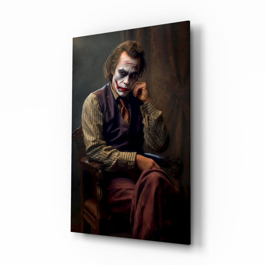 Joker the Thinker Glass Wall Art || Designer Collection