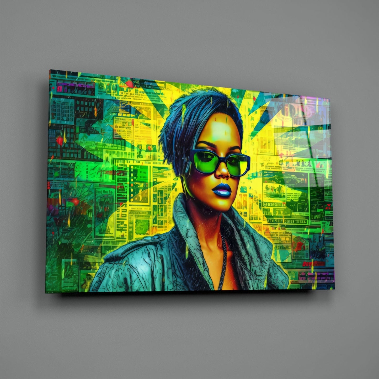 Rihanna Glass Wall Art || Designer Collection-1