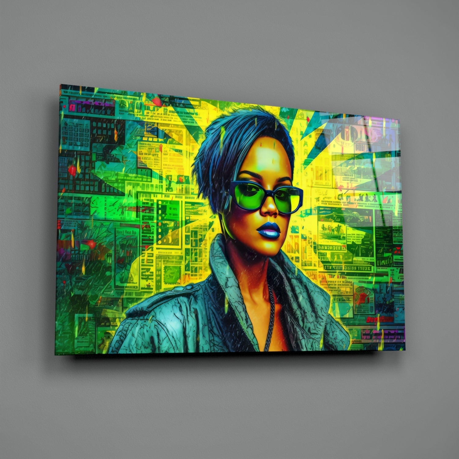 Rihanna Glass Wall Art || Designer Collection-1
