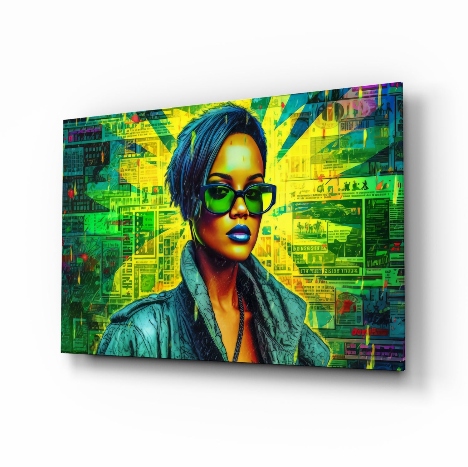 Rihanna Glass Wall Art || Designer Collection-0
