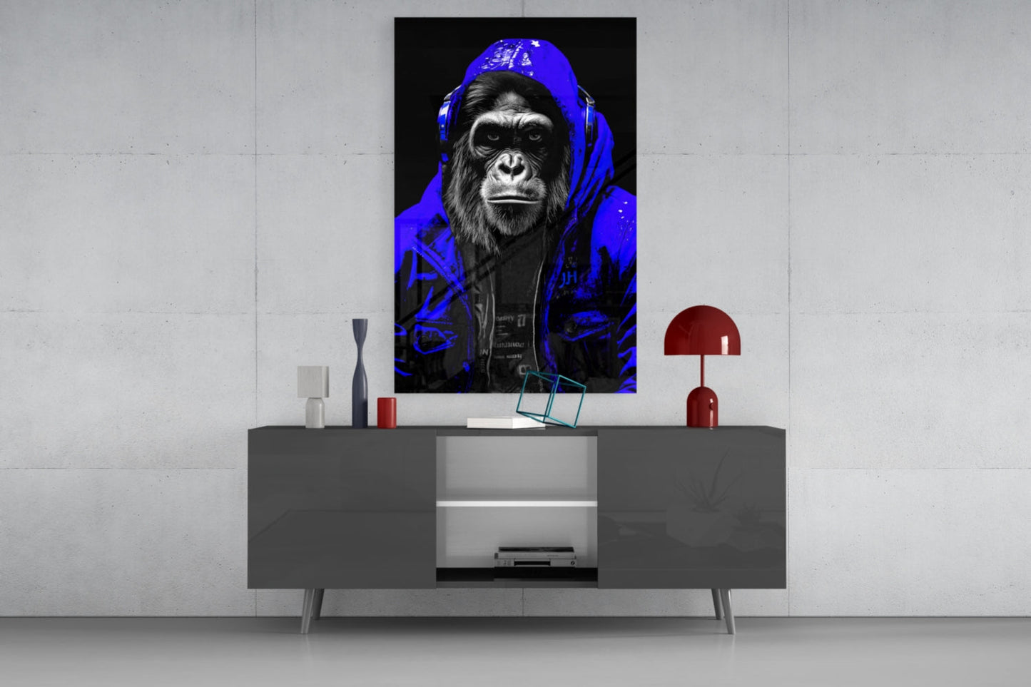 The Ape Glass Wall Art || Designer Collection